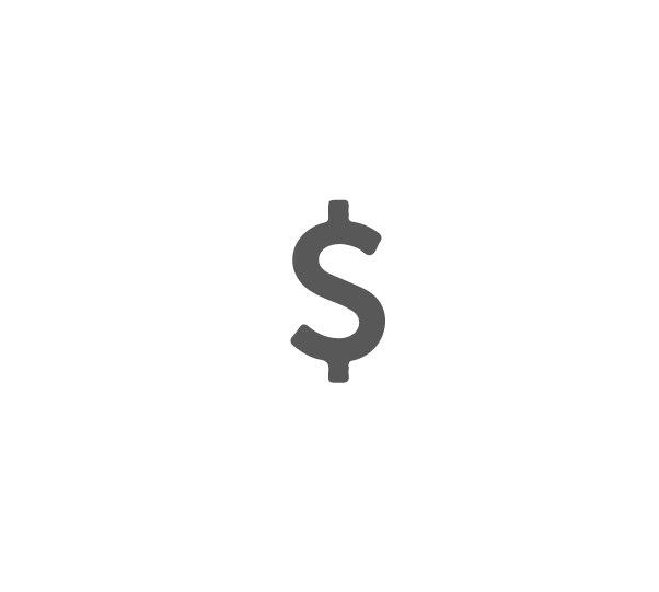 grey icon of dollar currency symbol