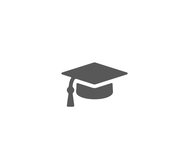 grey icon of mortarboard graduation cap with tassel