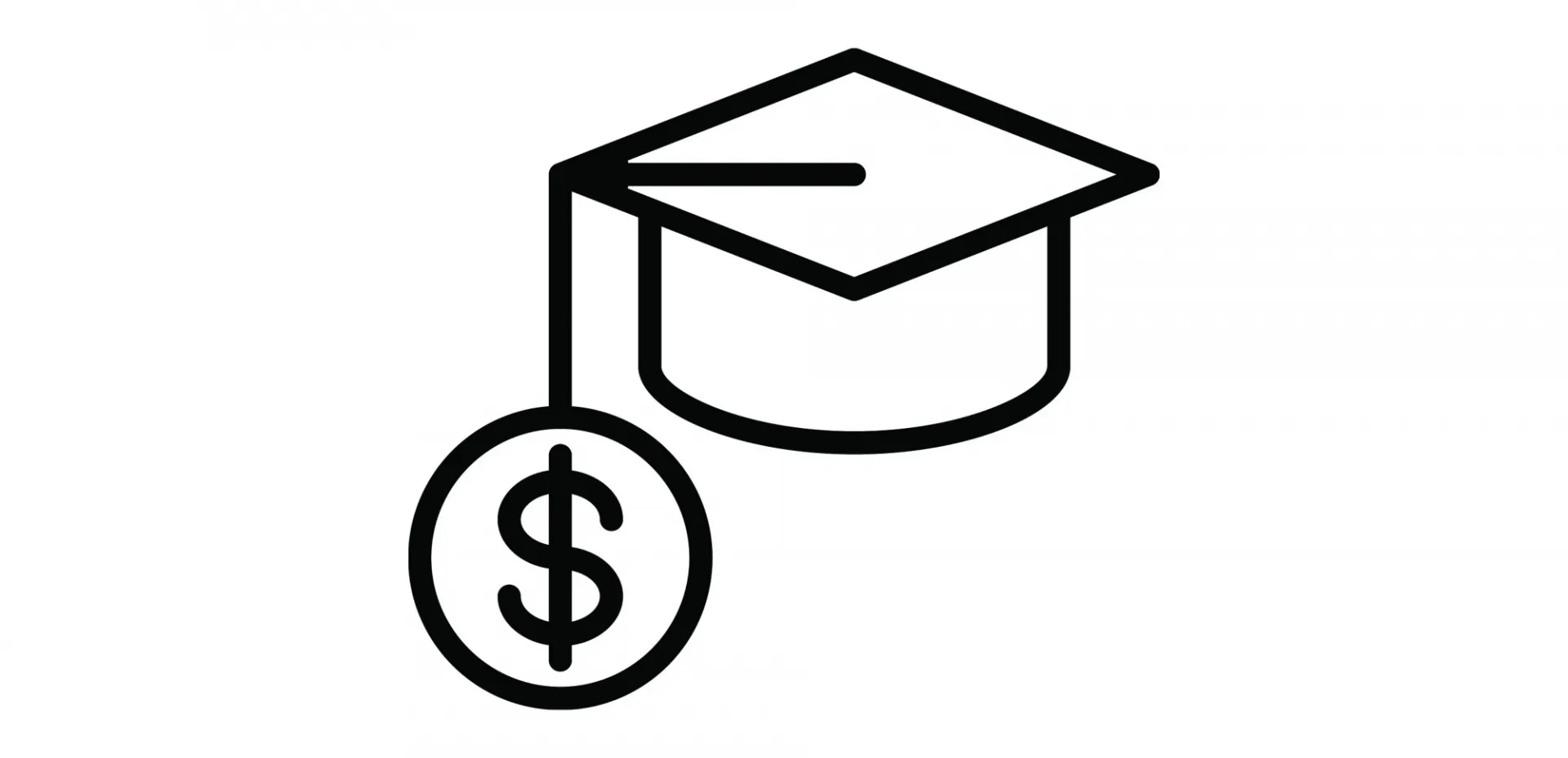 mortarboard with dollar sign